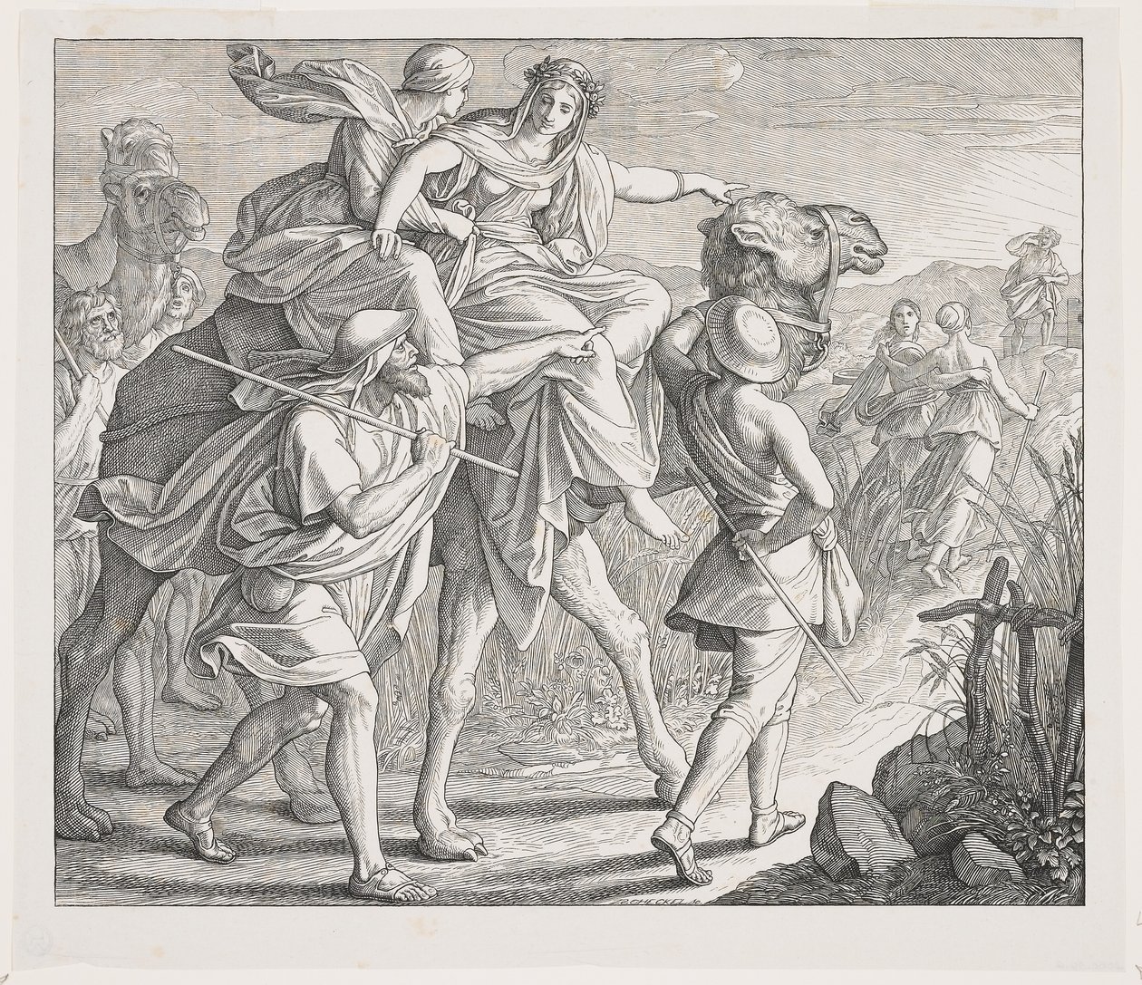 Rebecca reconnaît Isaac de loin, 1852 - Julius Schnorr von Carolsfeld