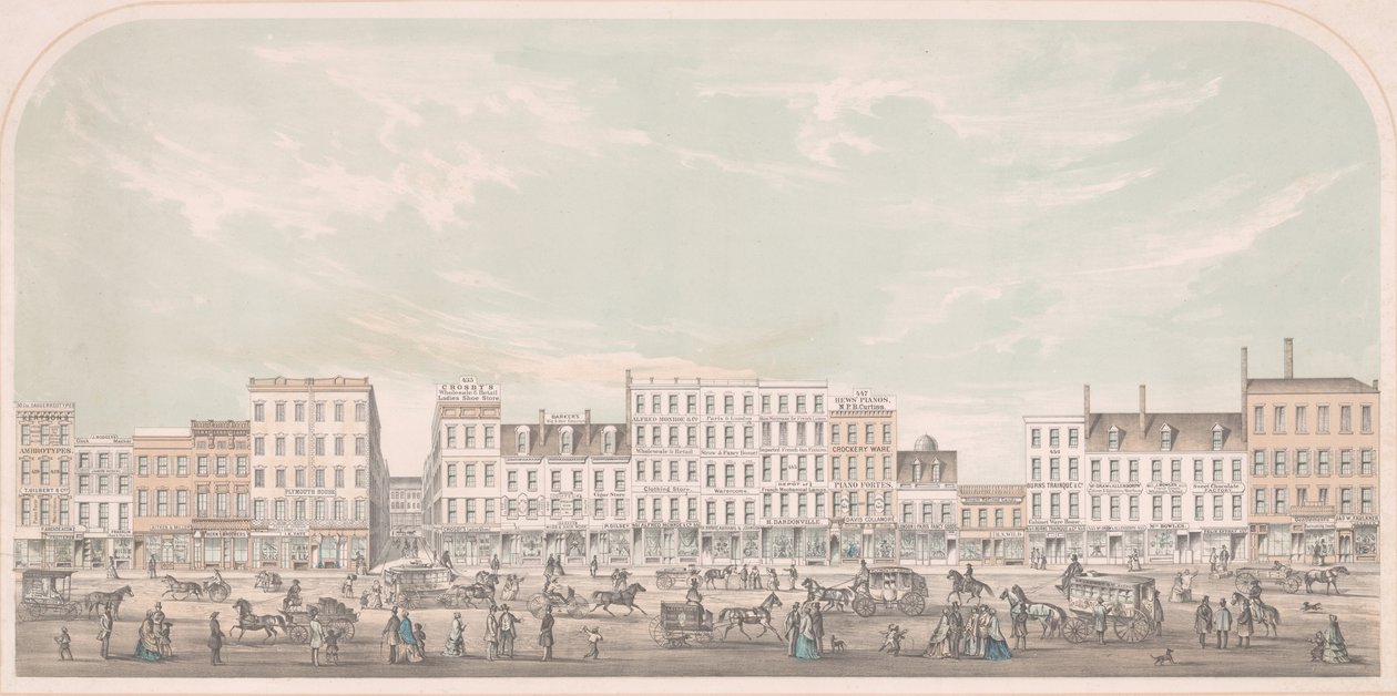 Broadway, New-York de Canal à Grand Street, côté ouest, 1856 - Julius Bien