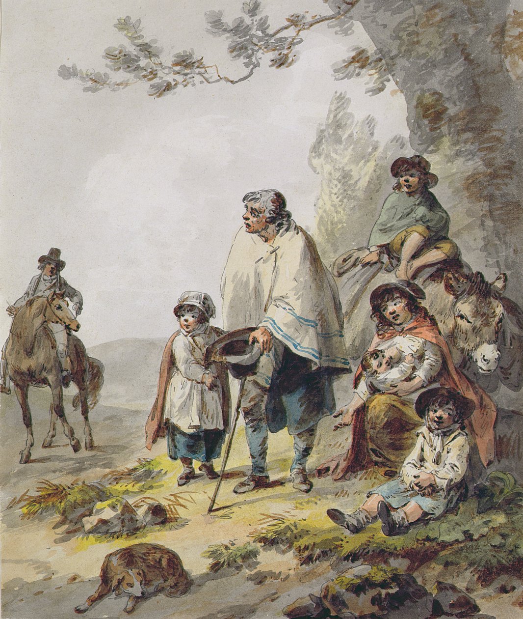 Une famille gitane - Julius Caesar Ibbetson