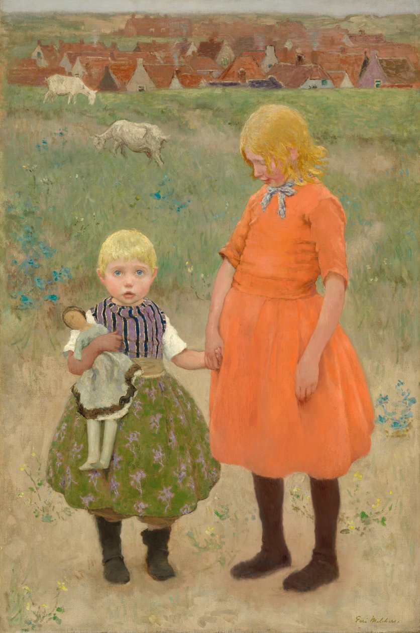 Les sœurs, vers 1895 (huile sur toile) - Julius Gari Melchers
