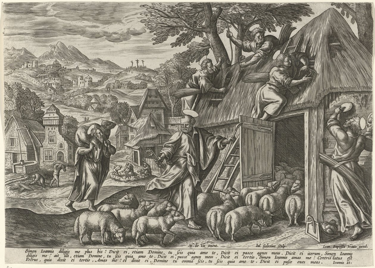 Pierre comme bon berger - Julius Goltzius