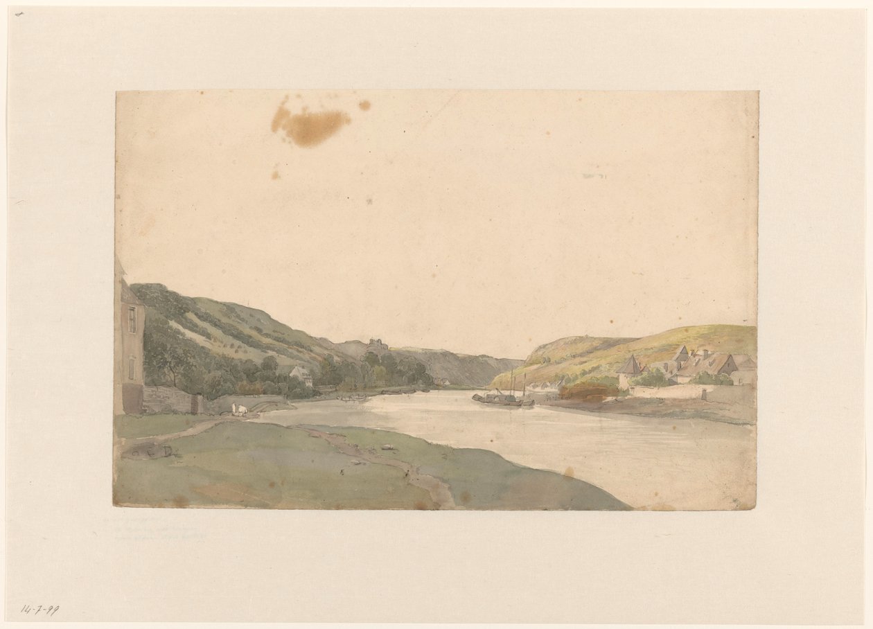 Vue sur la Meuse - Julius Jacobus van de Sande Bakhuyzen