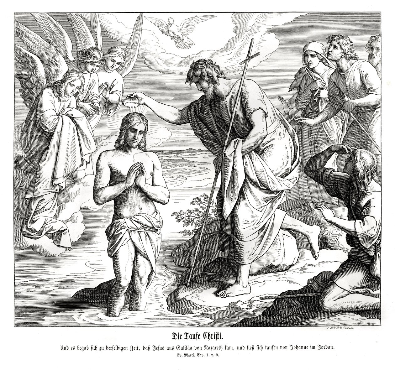 Baptême du Christ - Julius Schnorr von Carolsfeld