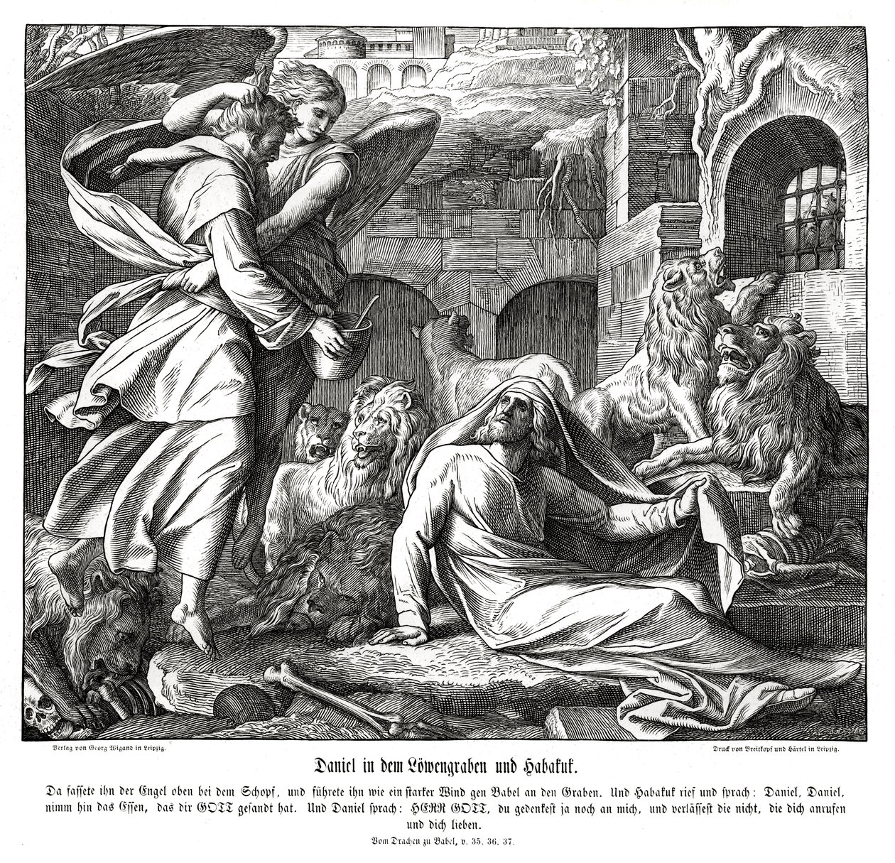 Daniel dans la fosse aux lions - Julius Schnorr von Carolsfeld