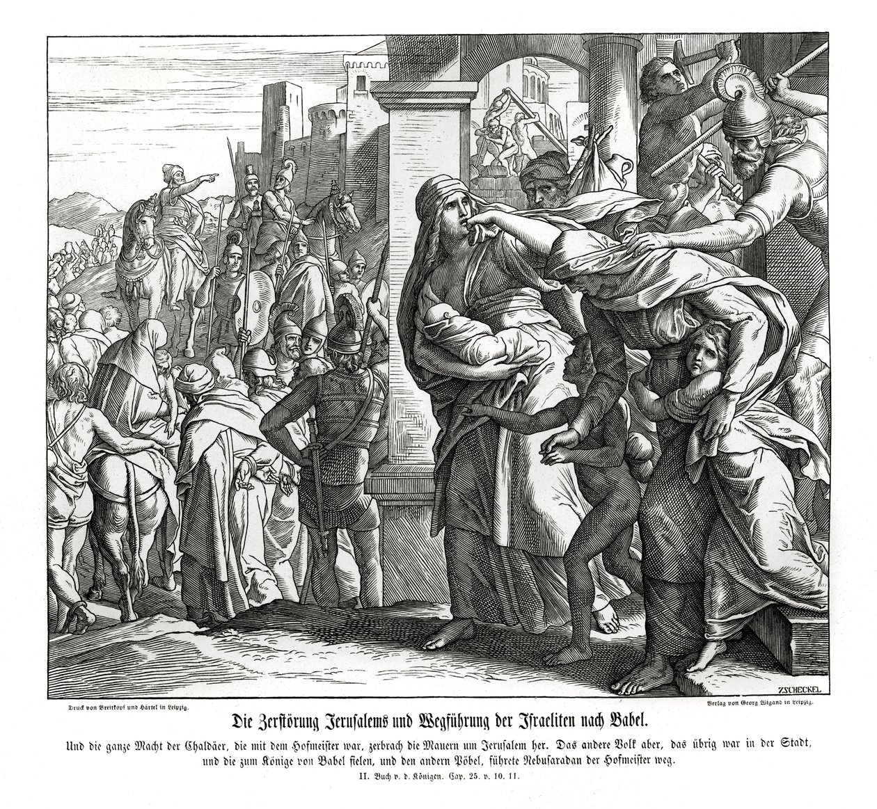 Chute de Jérusalem - Julius Schnorr von Carolsfeld