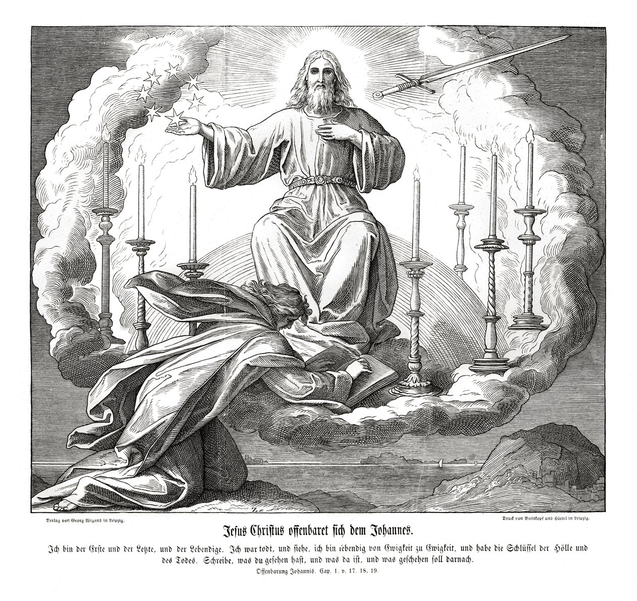 Jésus-Christ se révèle à Jean, Révélation - Julius Schnorr von Carolsfeld