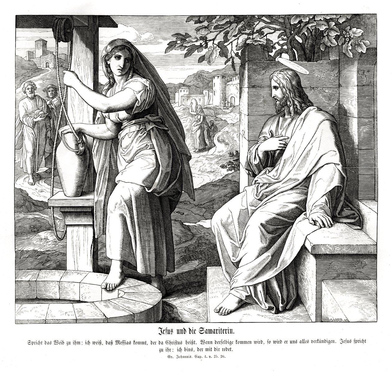 Jésus et la femme samaritaine - Julius Schnorr von Carolsfeld