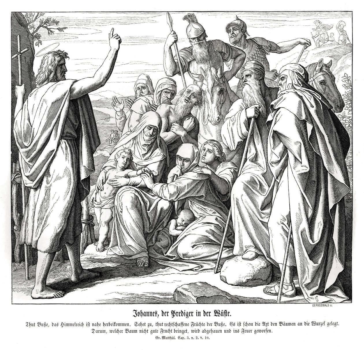 Jean-Baptiste, Évangile de Matthieu - Julius Schnorr von Carolsfeld