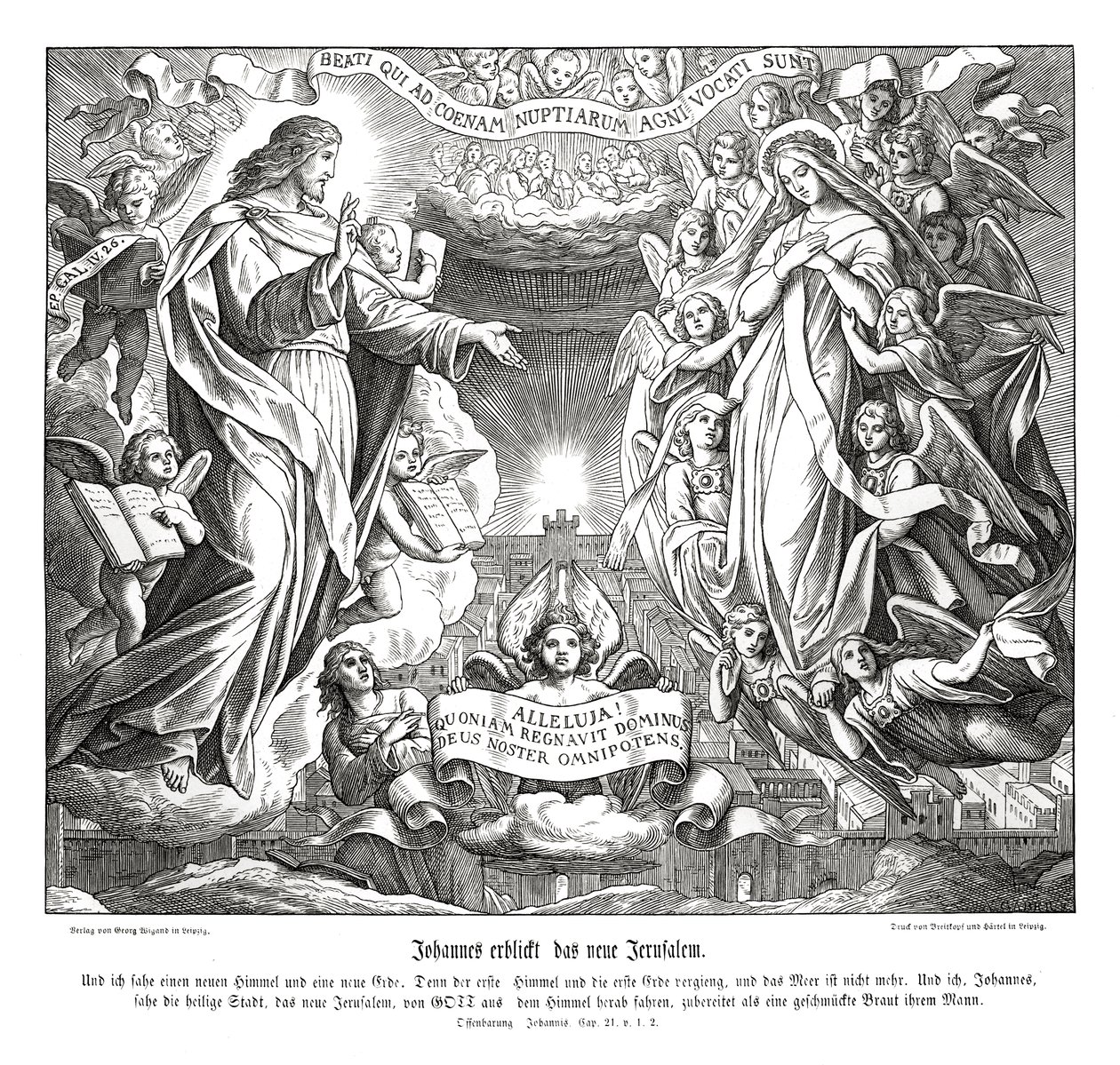 La vision de Jean de la nouvelle Jérusalem, Révélation - Julius Schnorr von Carolsfeld
