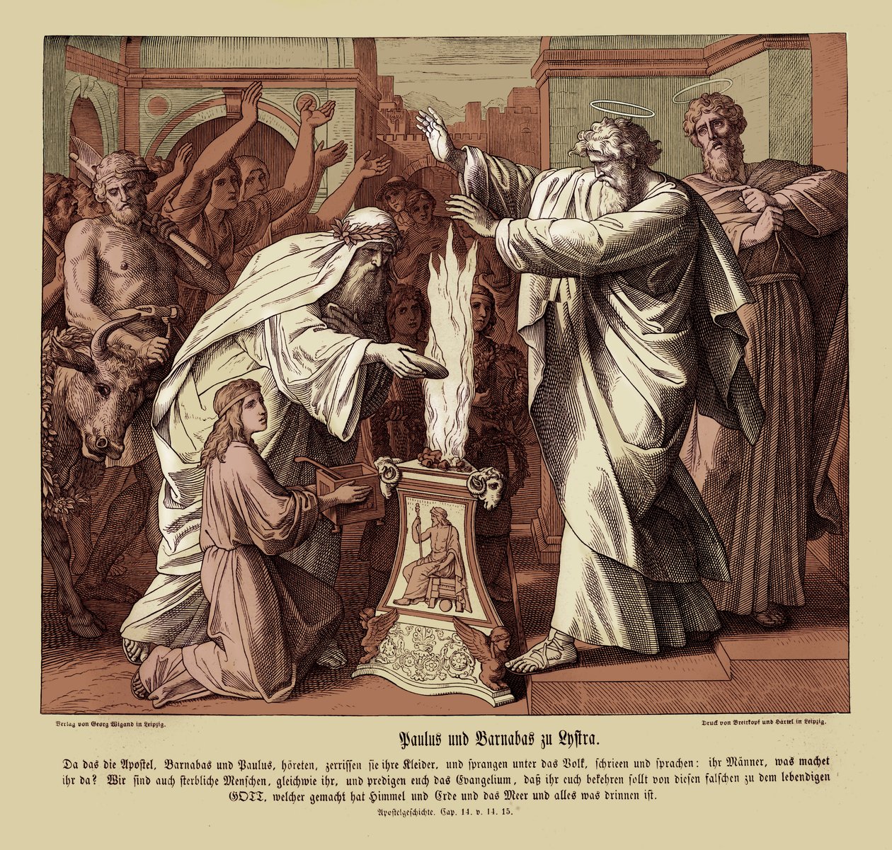 Paul et Barnabé à Lystre, Actes des Apôtres - Julius Schnorr von Carolsfeld