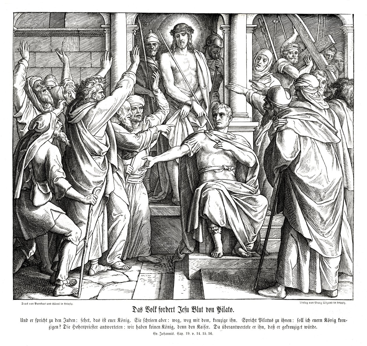 Ponce Pilate, Évangile de Jean - Julius Schnorr von Carolsfeld