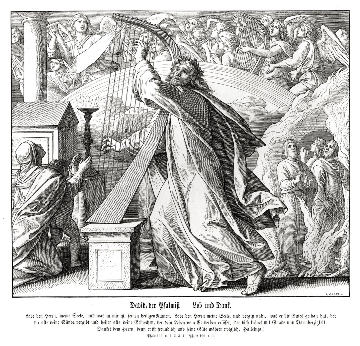 Psaumes - louange et remerciements - Julius Schnorr von Carolsfeld