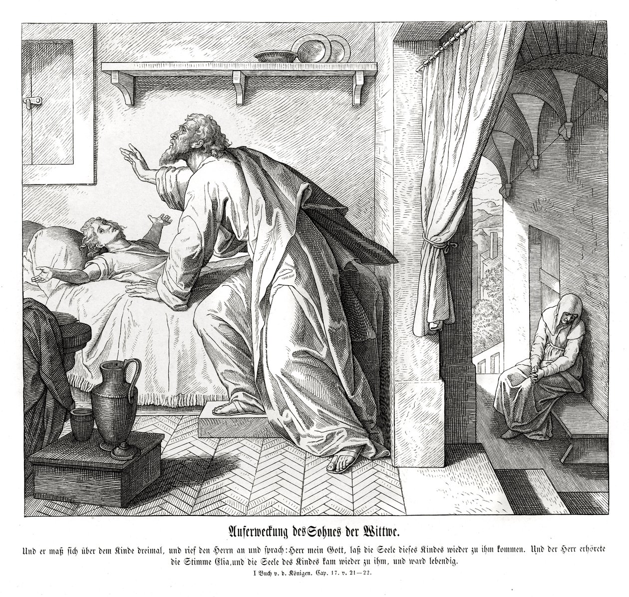 Résurrection du fils de la veuve - Julius Schnorr von Carolsfeld