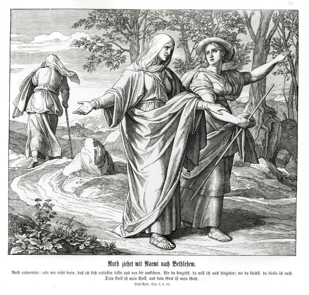Ruth accompagne Naomi à Bethléem, Ruth - Julius Schnorr von Carolsfeld