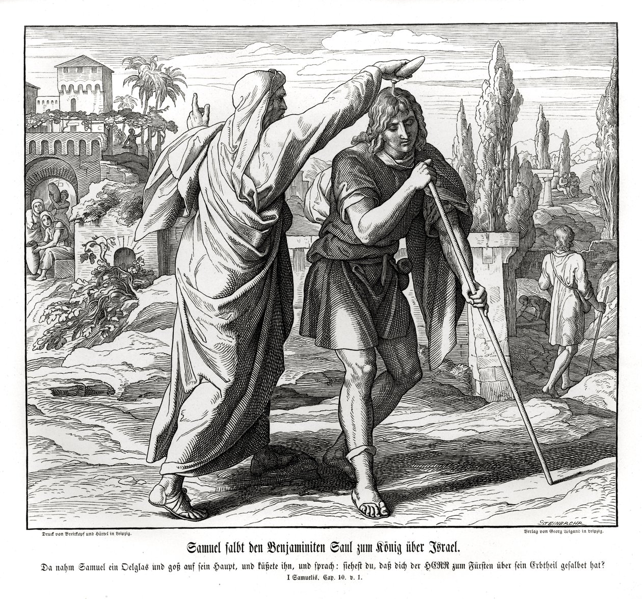 Samuel oint Saül comme roi d