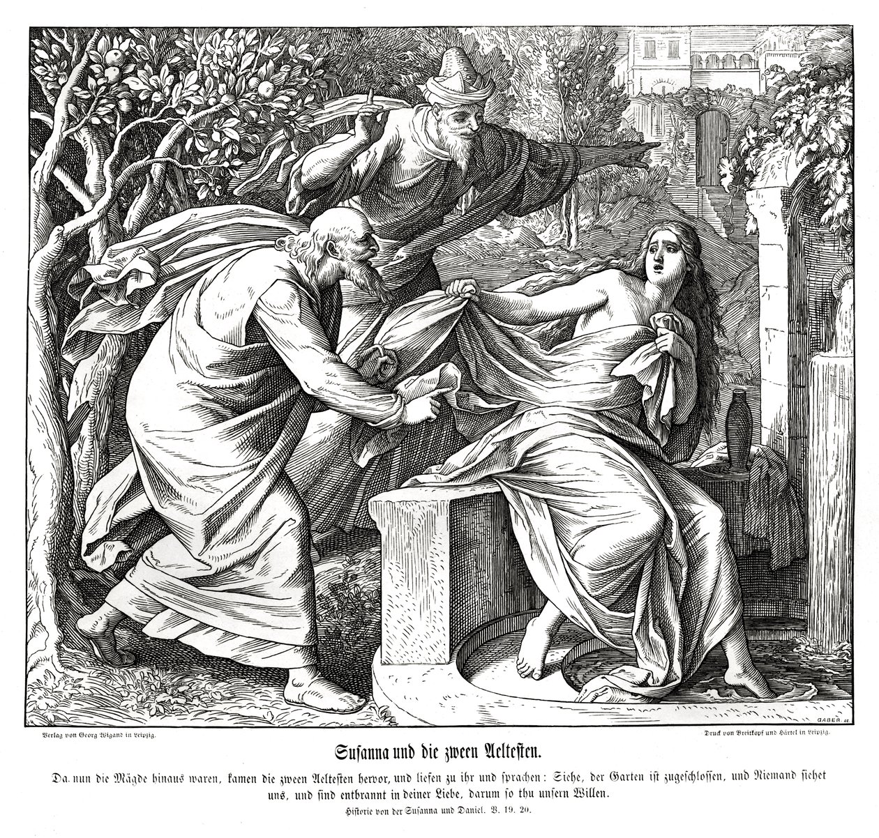 Suzanne et les vieillards, Suzanne et Daniel - Julius Schnorr von Carolsfeld