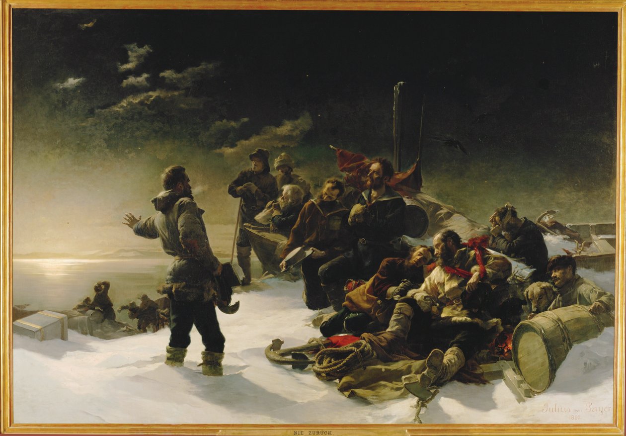 Deux officiers autrichiens, Julius von Payer et Karl Weyprecht ... (peinture sur toile) - Julius Von Payer