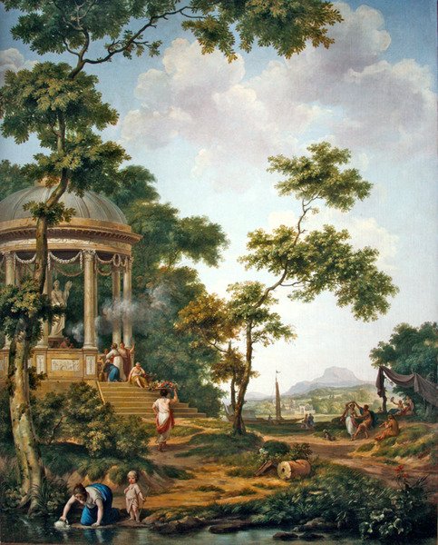 Paysage arcadien avec un temple - Jurriaan Andriessen