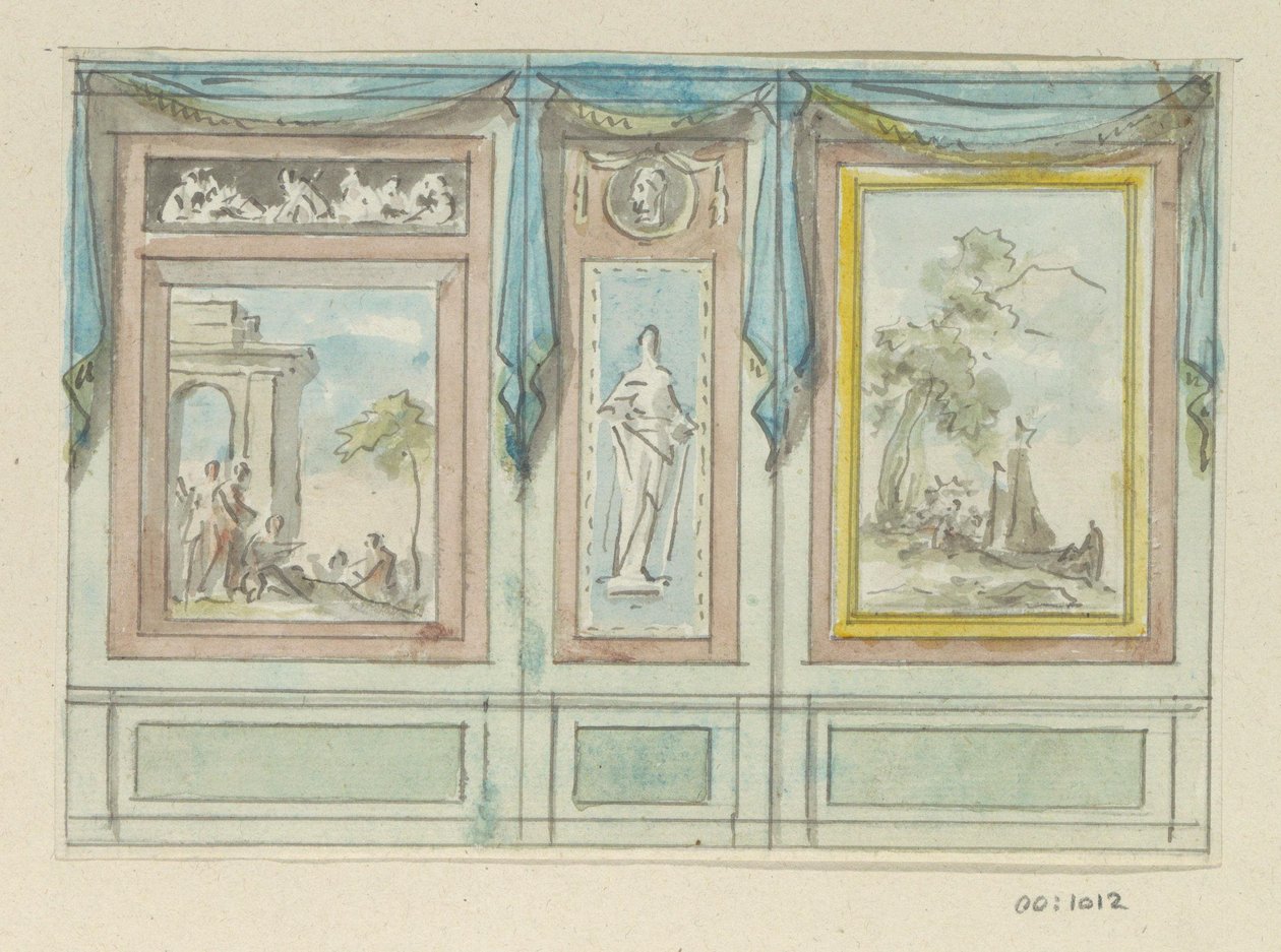 Croquis de conception pour une cloison de pièce - Jurriaan Andriessen