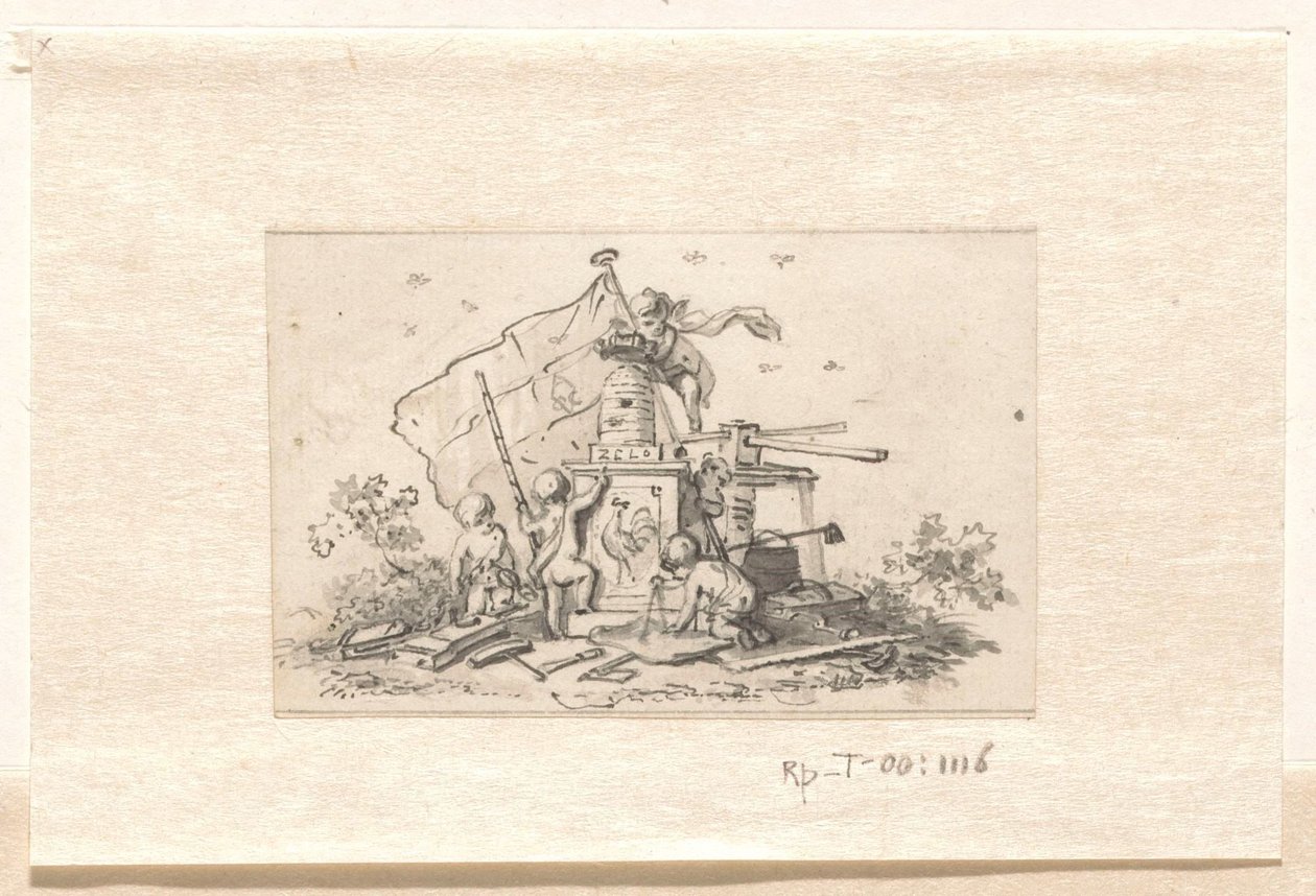 Putti avec des symboles relatifs à la VOC, chambre d