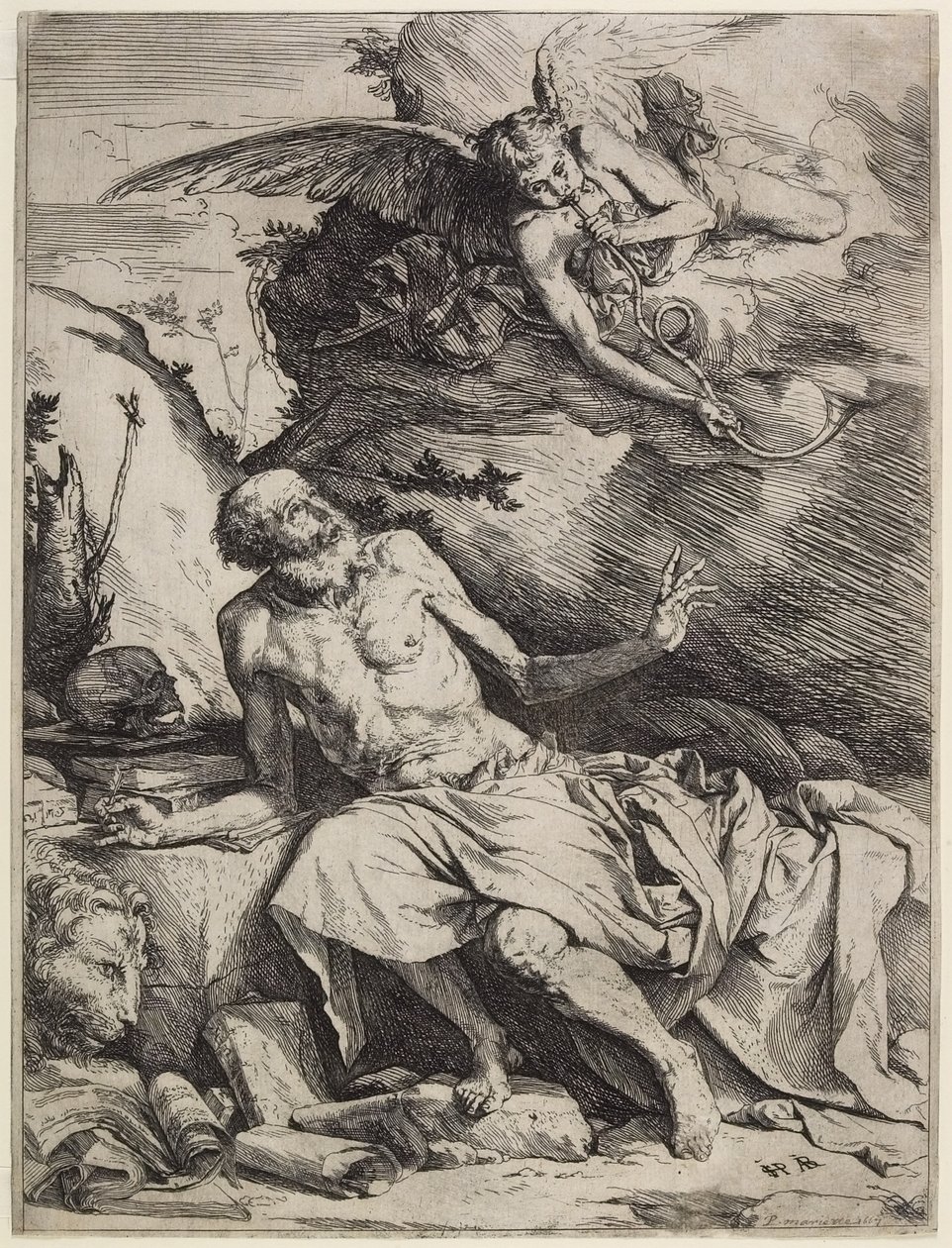 Saint Jérôme entendant la trompette du Jugement dernier, vers 1621 - Jusepe de Ribera