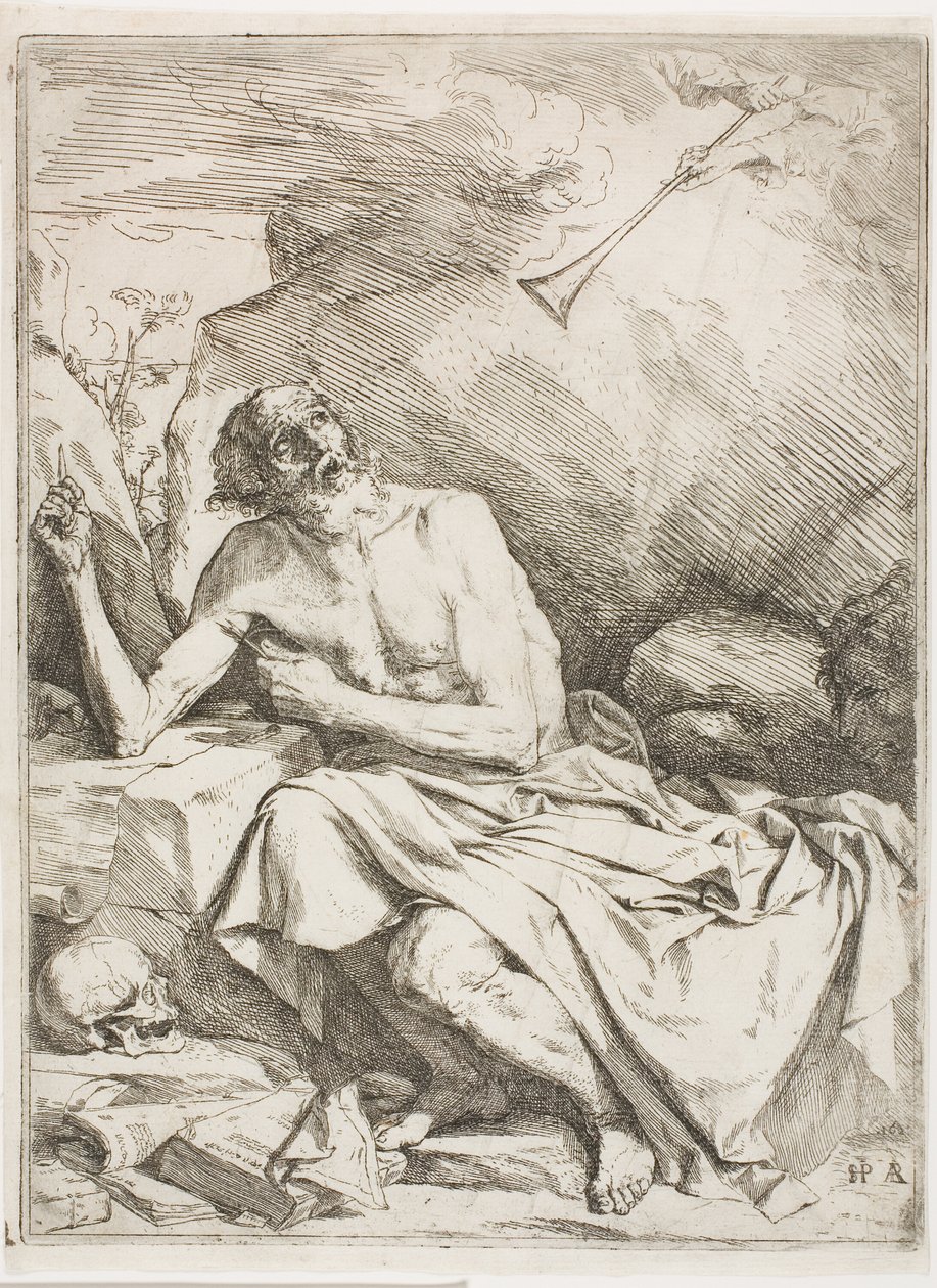 Saint Jérôme Entendant la Trompette du Jugement Dernier - Jusepe de Ribera