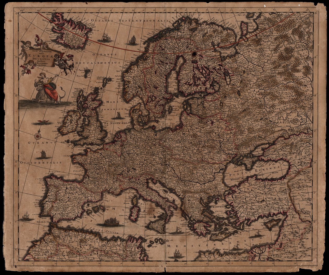 Nova et Accurata totius Europae Descriptio - Justus Danckerts