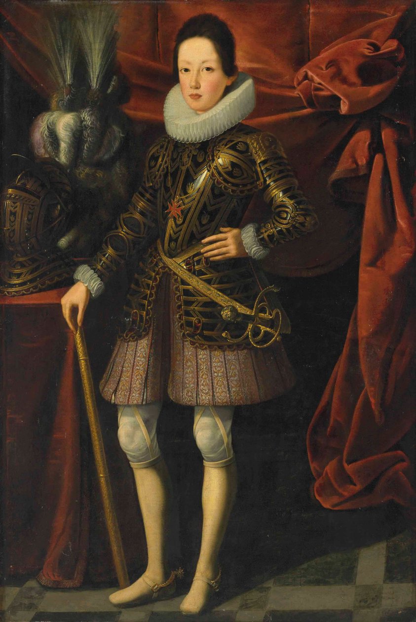 Portrait du jeune Ferdinand II de Médicis (1610-1670), grand-duc de Toscane, en armure - Justus Sustermans