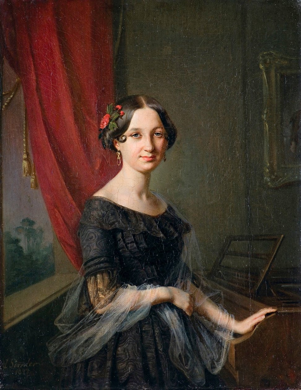 Polonais : Portrait de Józefa Sługocka, née Bromirska - Józef Simmler