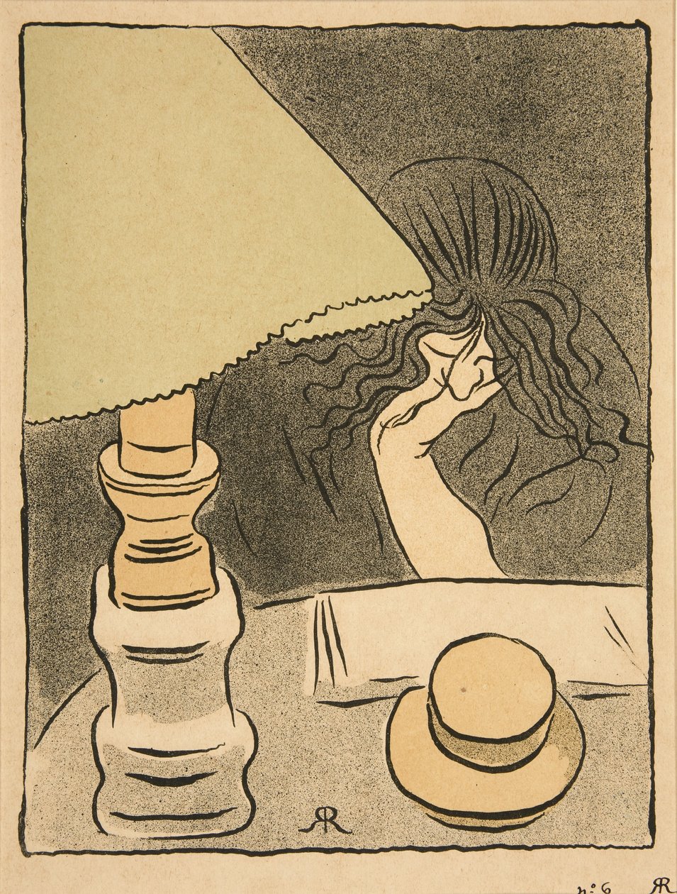 Femme et Lampe, pub. 1894 - József Rippl Rónai
