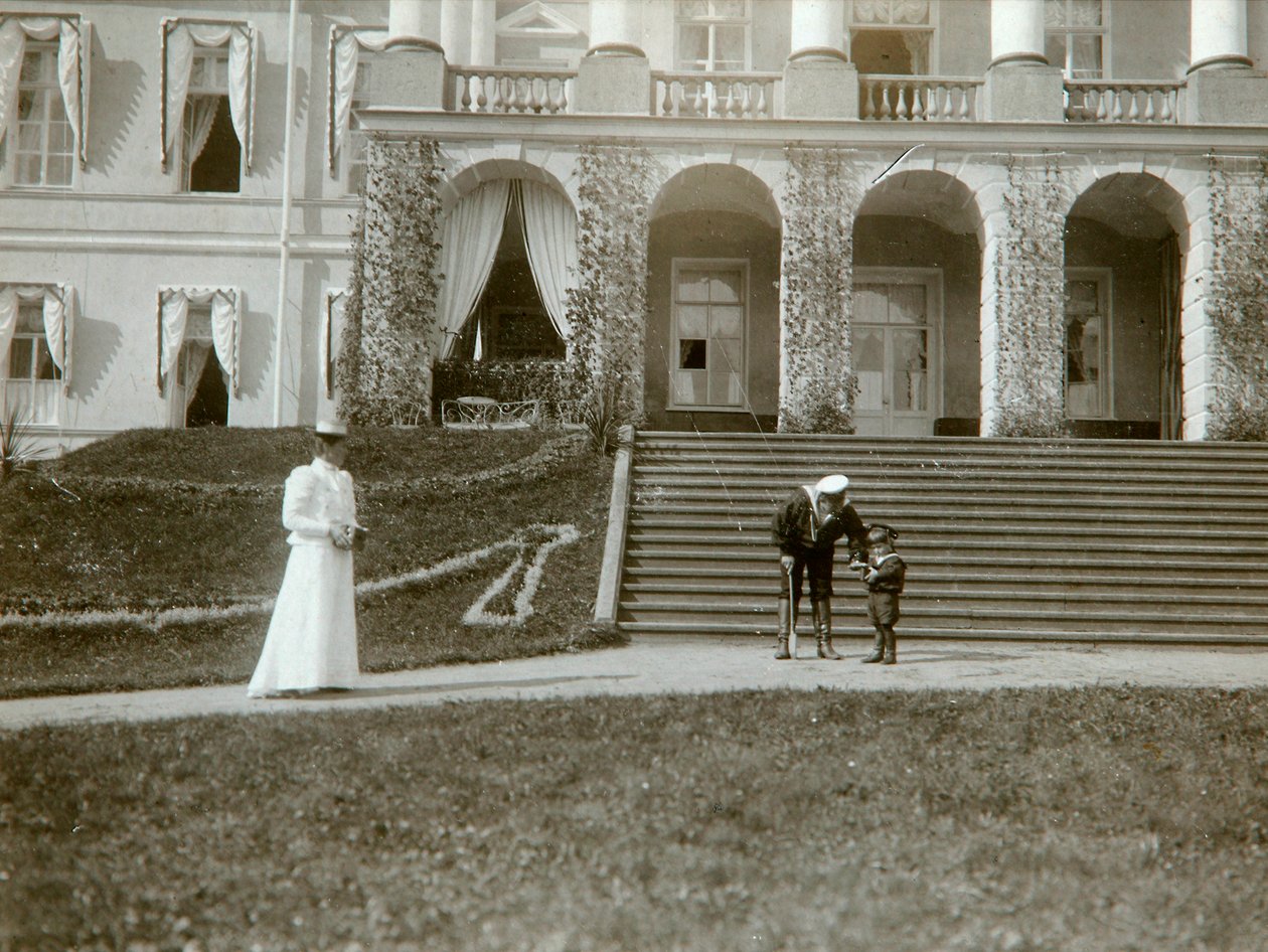 Tsarine Alexandra Feodorovna avec le tsarévitch Alexis de Russie, vers 1907-1910 - K. von Hahn