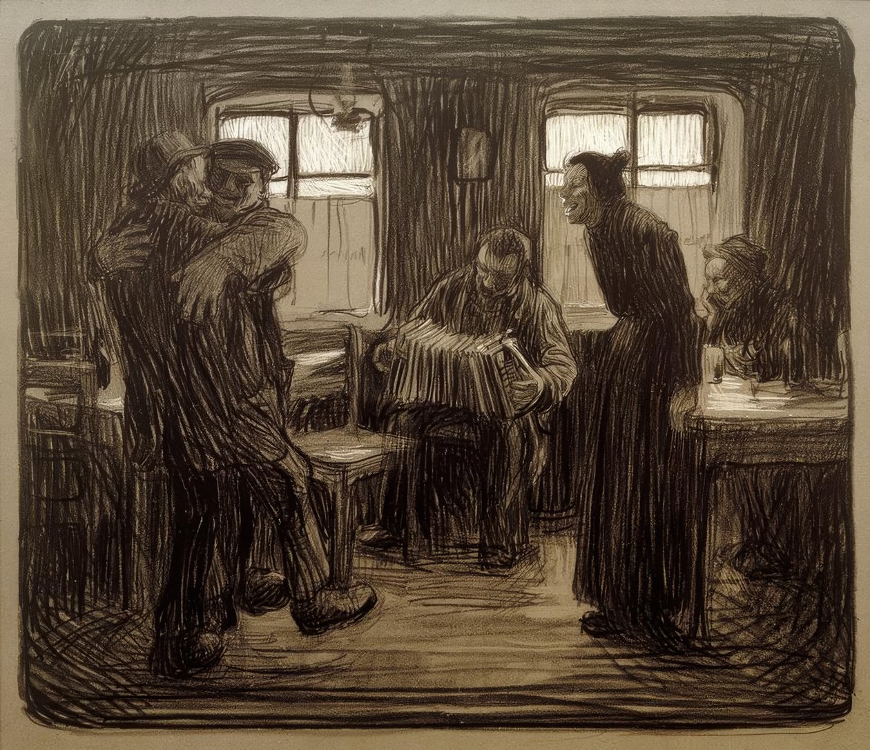 K.Kollwitz, Taverne de Hambourg - Käthe Kollwitz