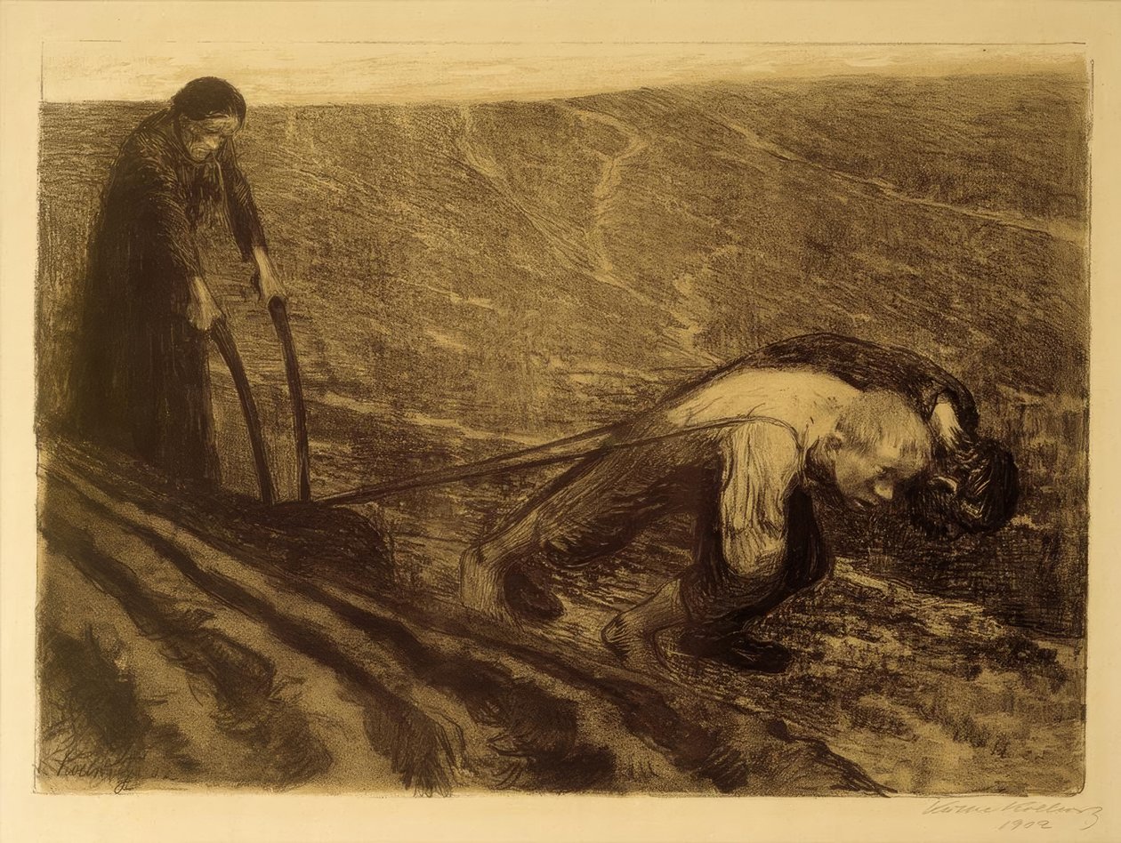 K.Kollwitz, Tireur de charrue et femme - Käthe Kollwitz