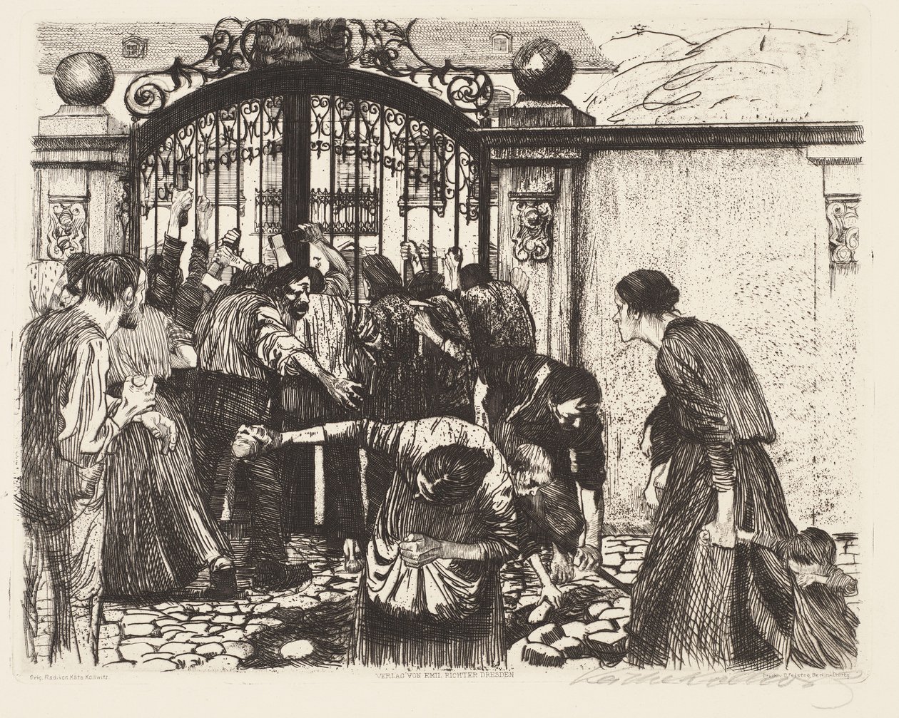 Attaque (Sturm) - Käthe Kollwitz