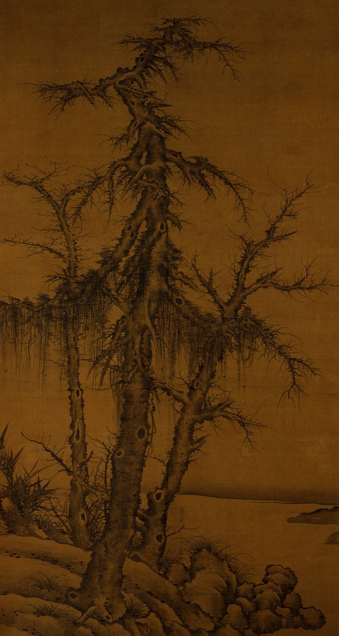 Vieux arbres, bambous et rochers, vers 1300 - Kan Li