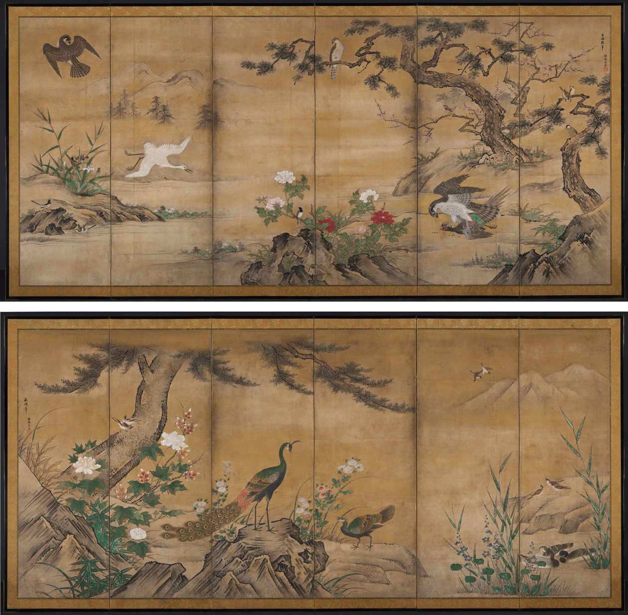 Oiseaux et fleurs - Kano Mitsunobu