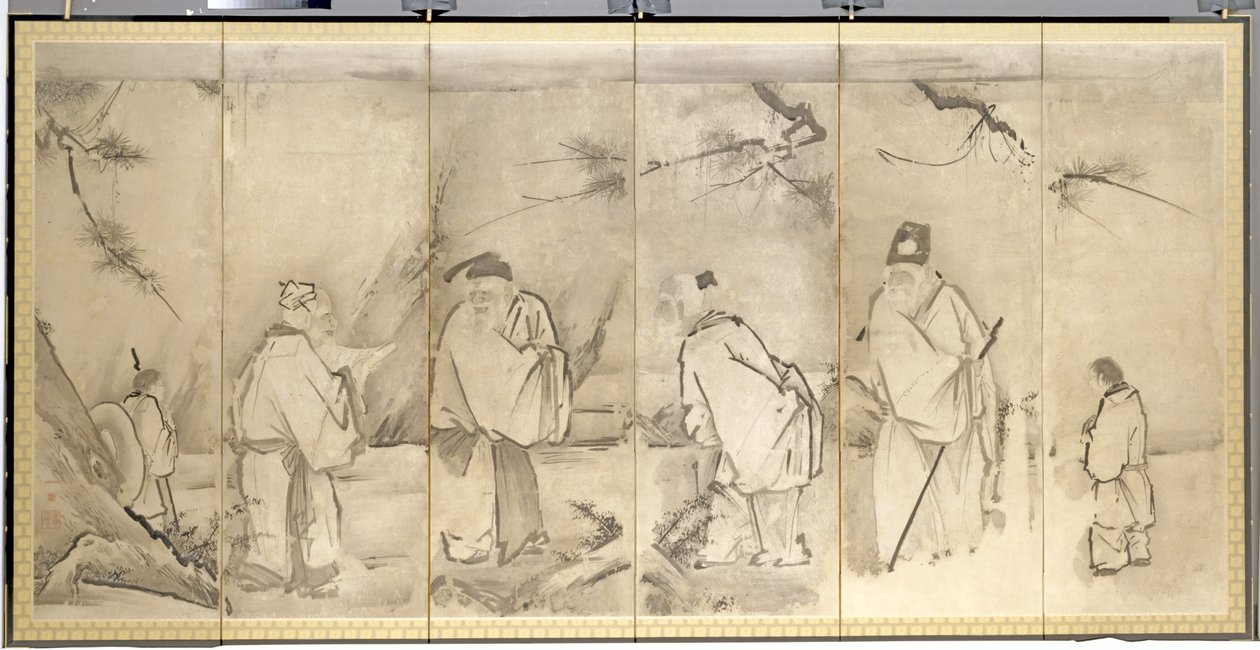 Quatre anciens du mont Shang - Kanō Tan’yū