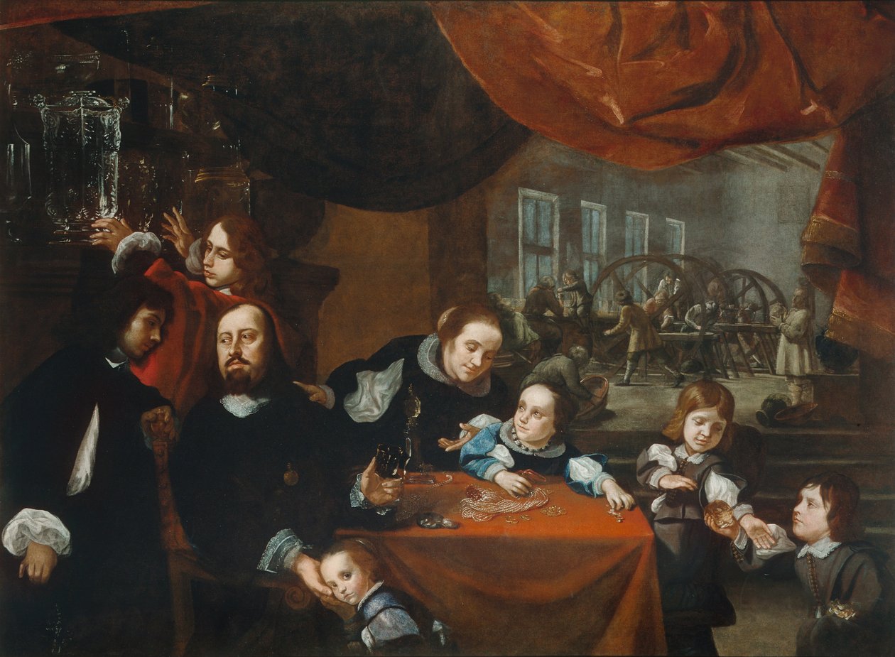 La famille du tailleur de pierres précieuses Dionysius Miseroni - Karel Škréta