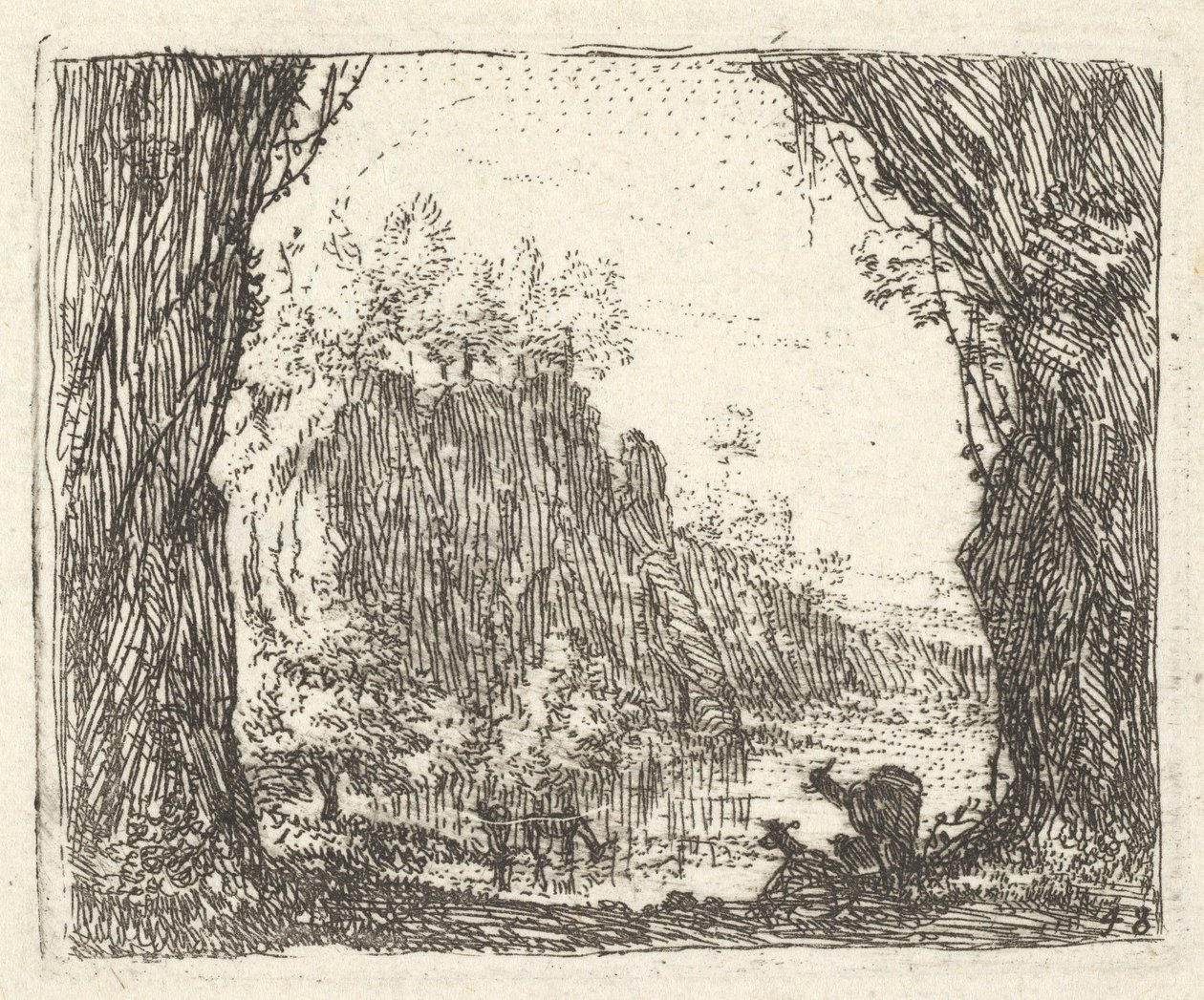 Paysage flanqué d