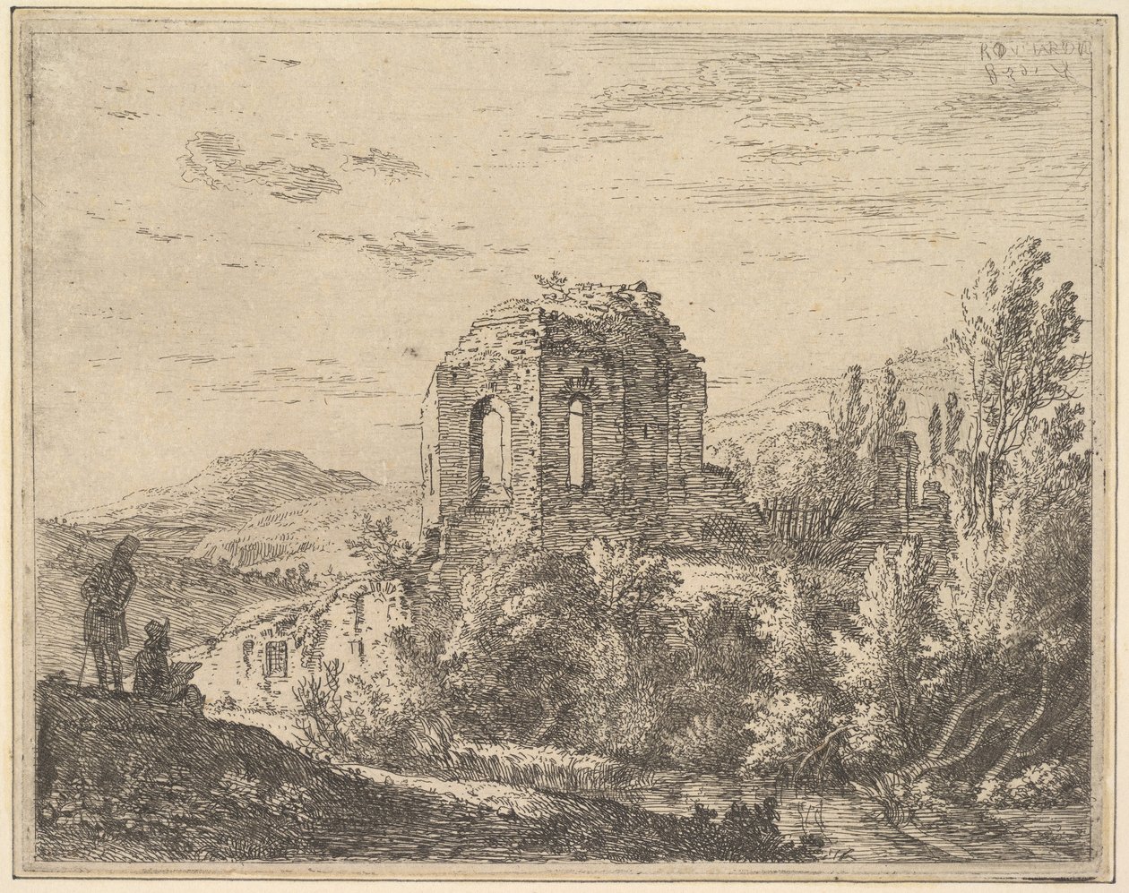 Vue des ruines montrant le coin d