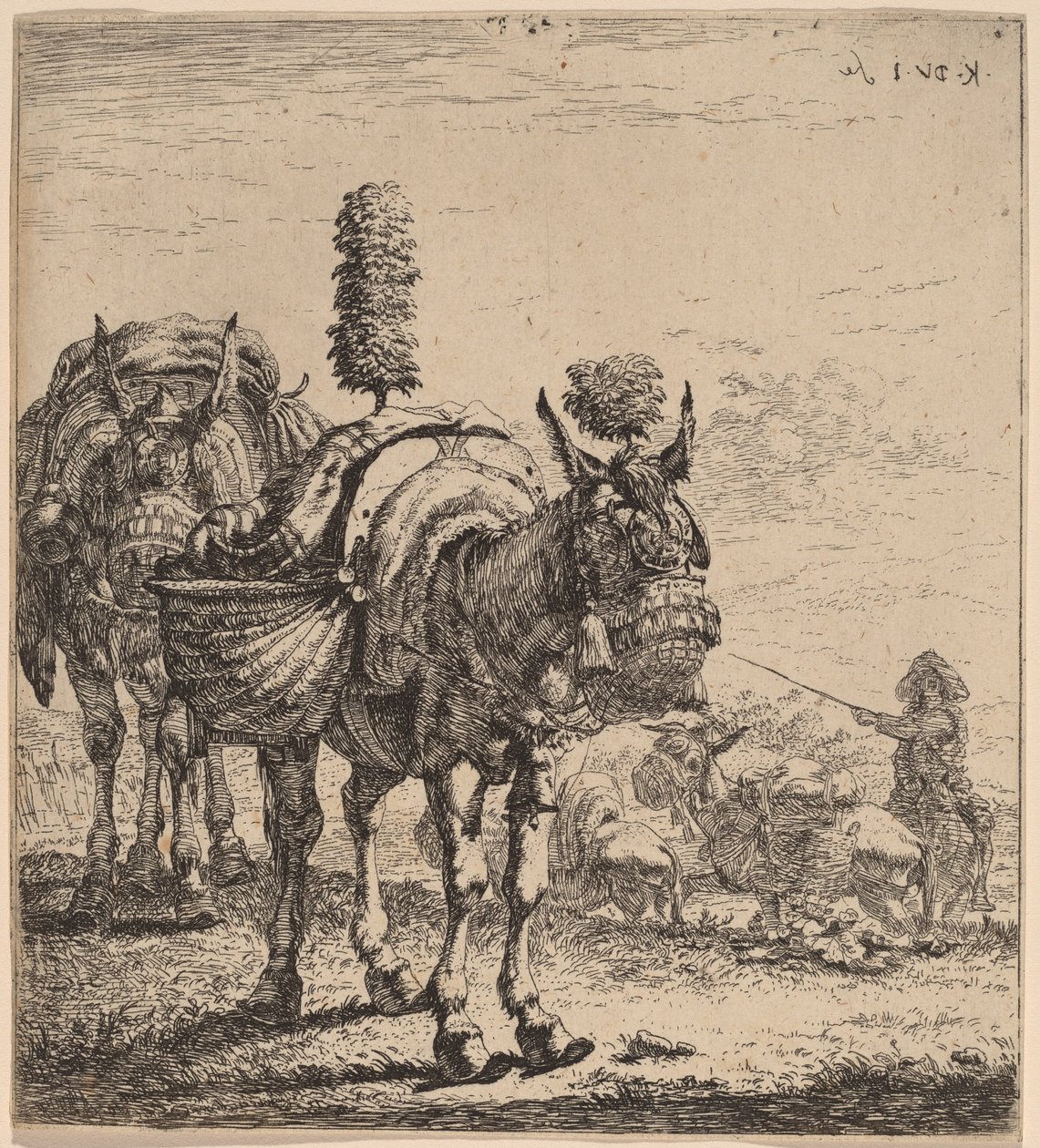 Deux mules - Karel Dujardin
