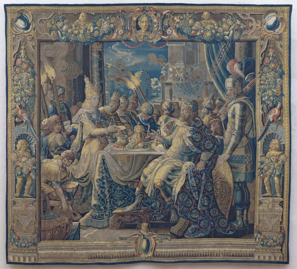 Cléopâtre divertit Antoine, c.1640 - Karel van II (workshop of) Mander