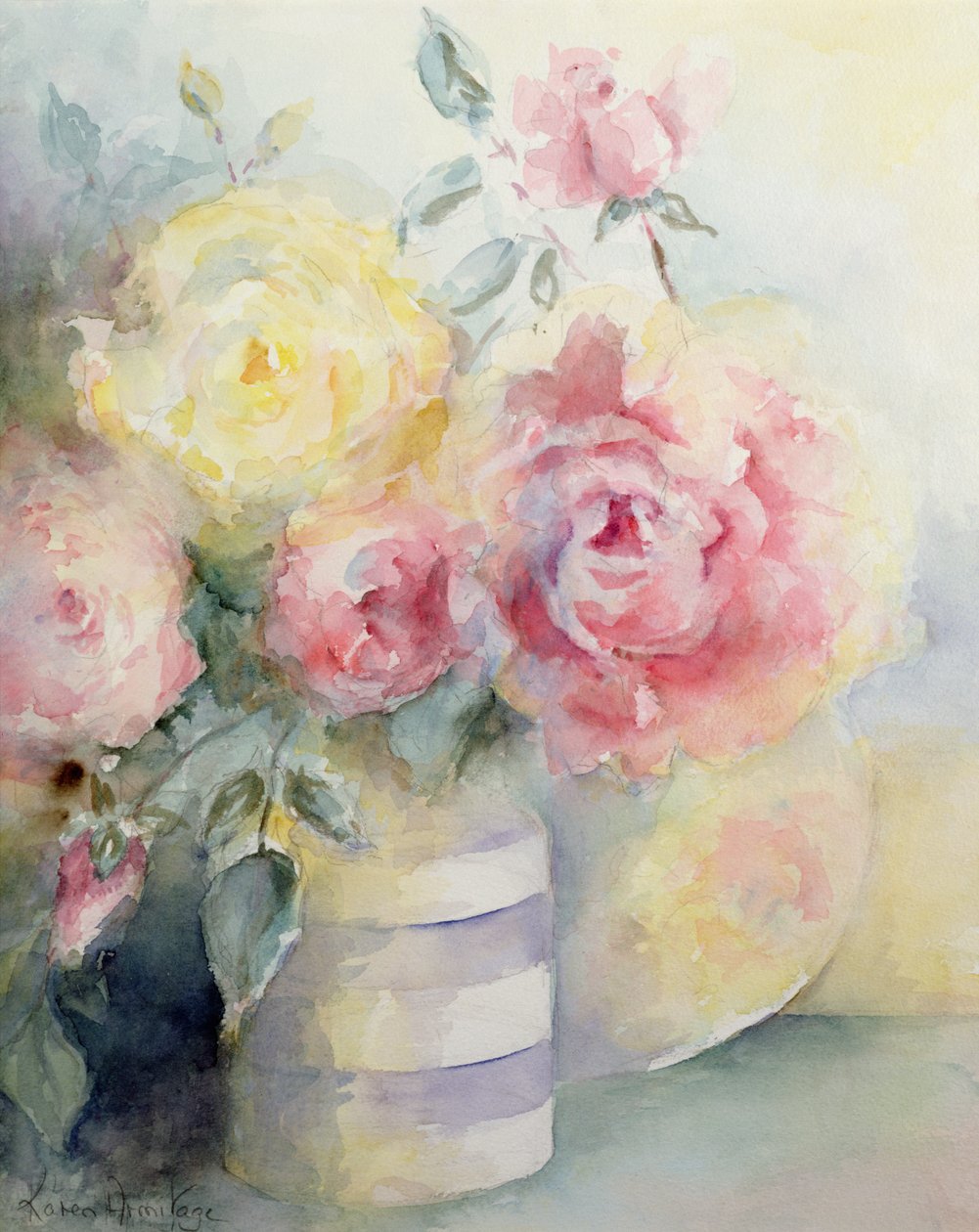 Roses dans un pichet cornouaillais - Karen Armitage