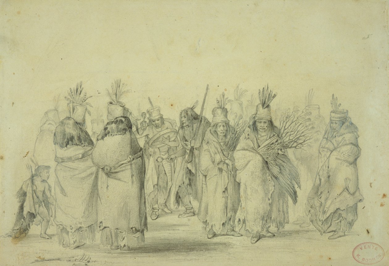 Danse des femmes Mandan, vers 1833-43 - Karl Bodmer