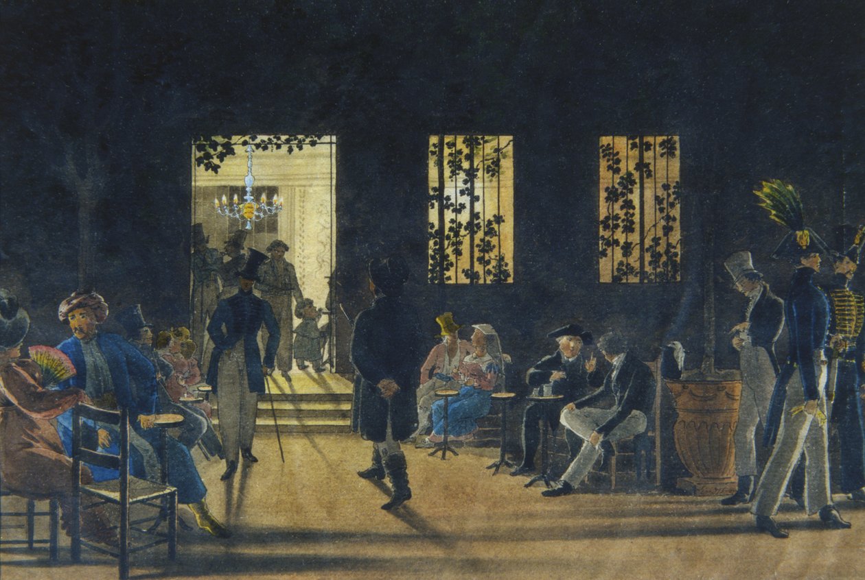Salle Boscareccia du Café Nuovo, Palazzo Ruspoli, Rome, 1827 - Karl Johan Lindstrom