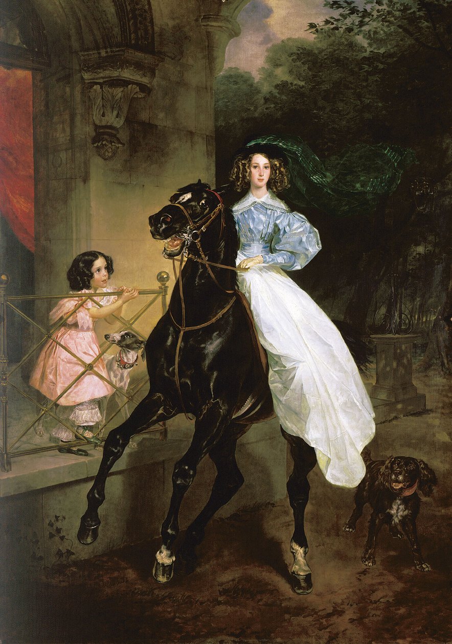 Russe : "Horsewoman" Horsewoman - Karl Bryullov