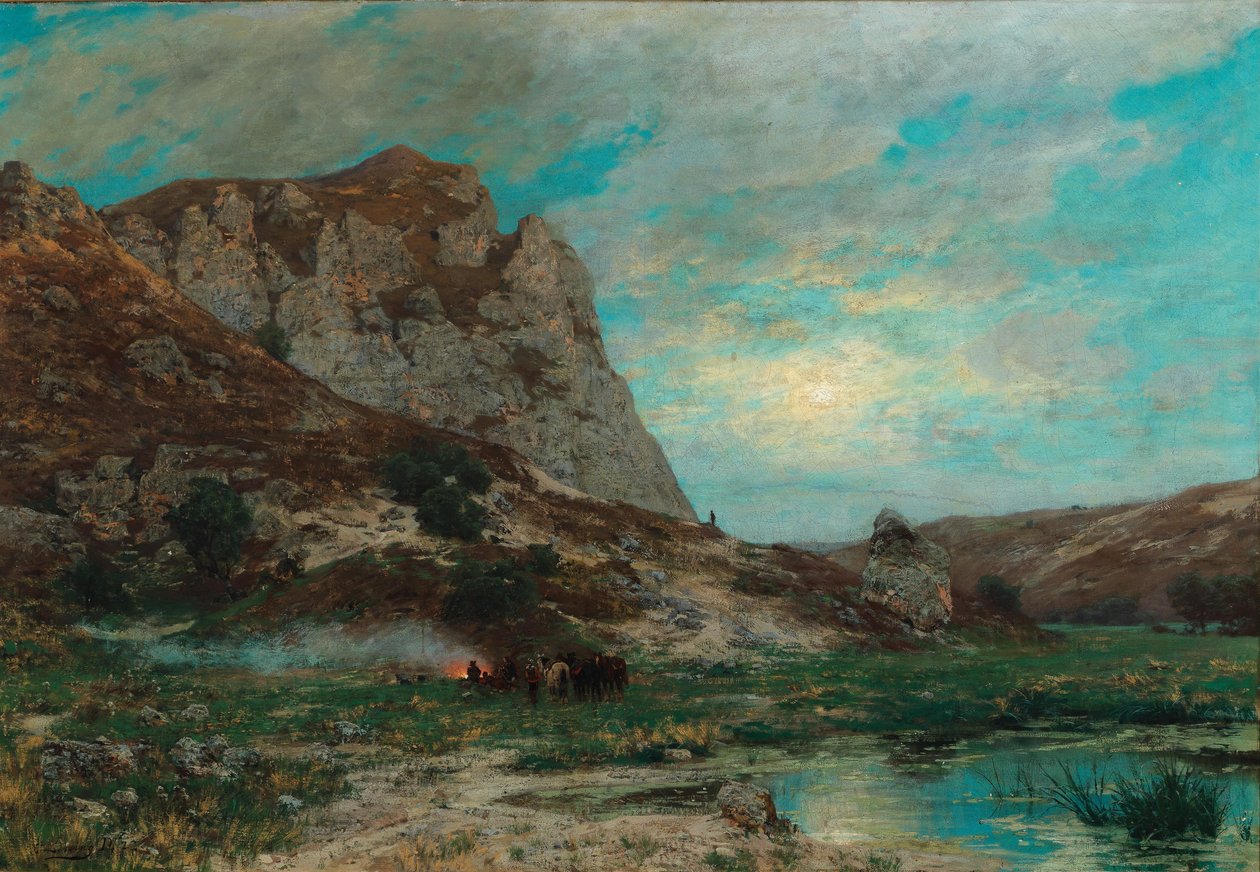 Soldats au repos - Carl Friedrich Lessing