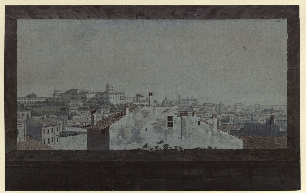 «Vue du palais du Quirinal et d