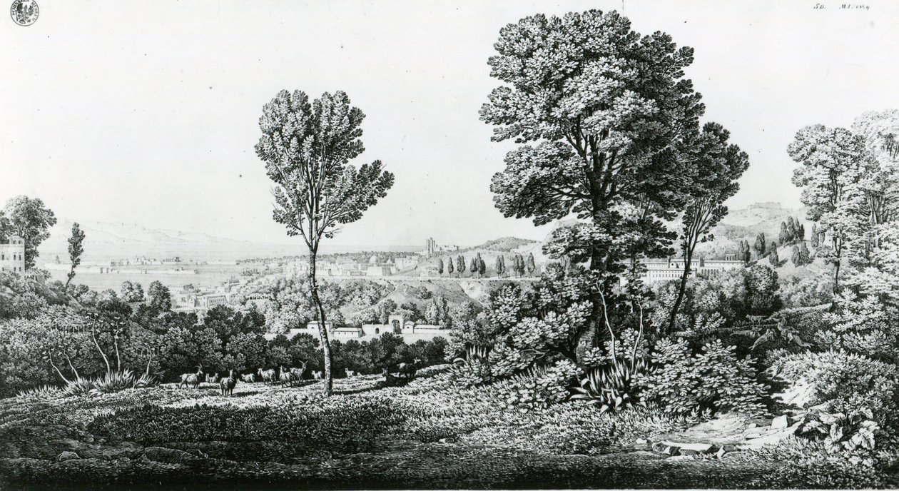 Vue de Messine et de la côte calabraise opposée - Karl Friedrich Schinkel