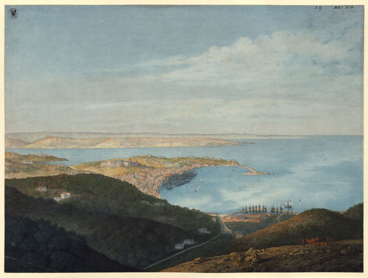 Vue de Trieste - Karl Friedrich Schinkel
